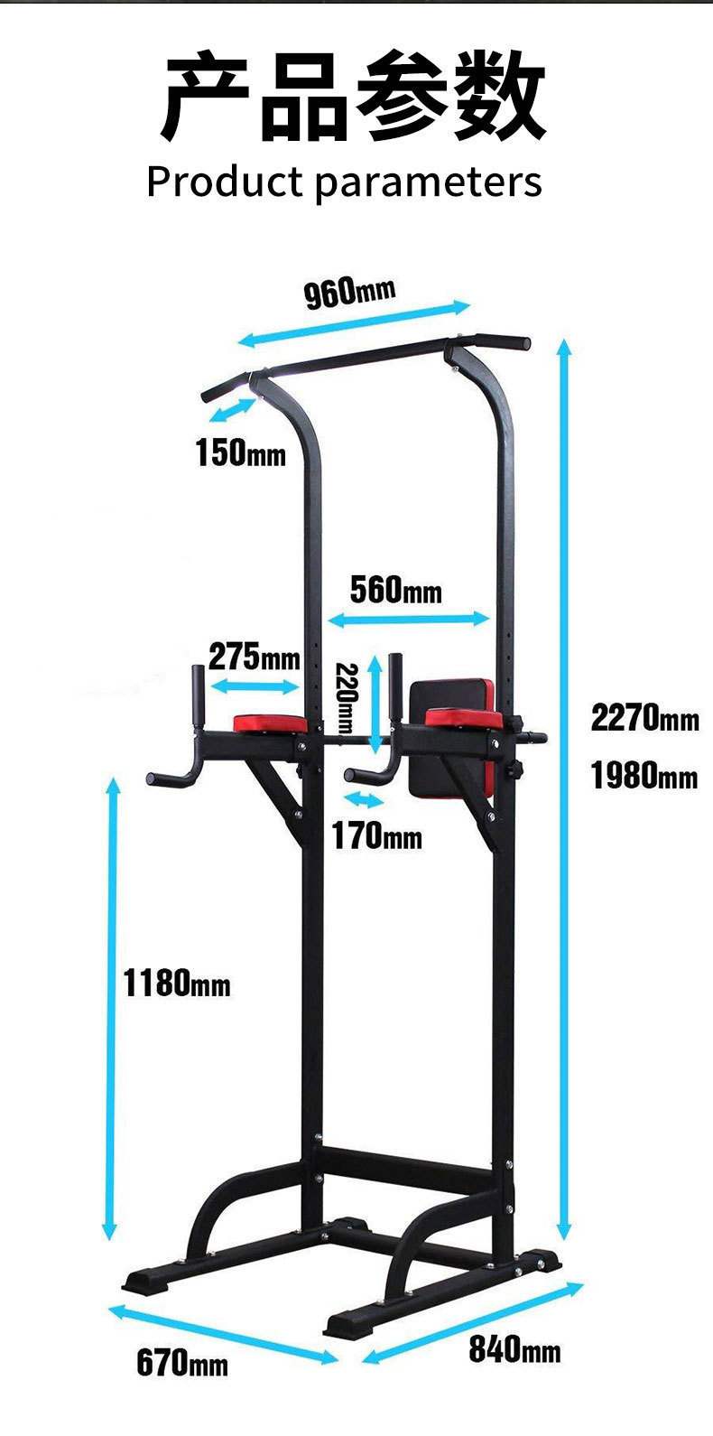 Adjustable Pull Up Station Hom - Gym Ball 评论和价格