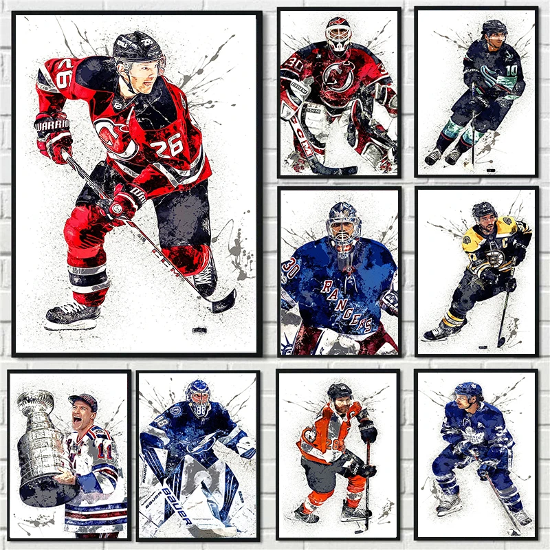 Abstract Ice Hockey Portrait S - Sports Equipment Poster 评论和价格