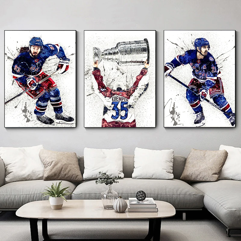 Abstract Ice Hockey Portrait S - Sports Equipment Poster 评论和价格