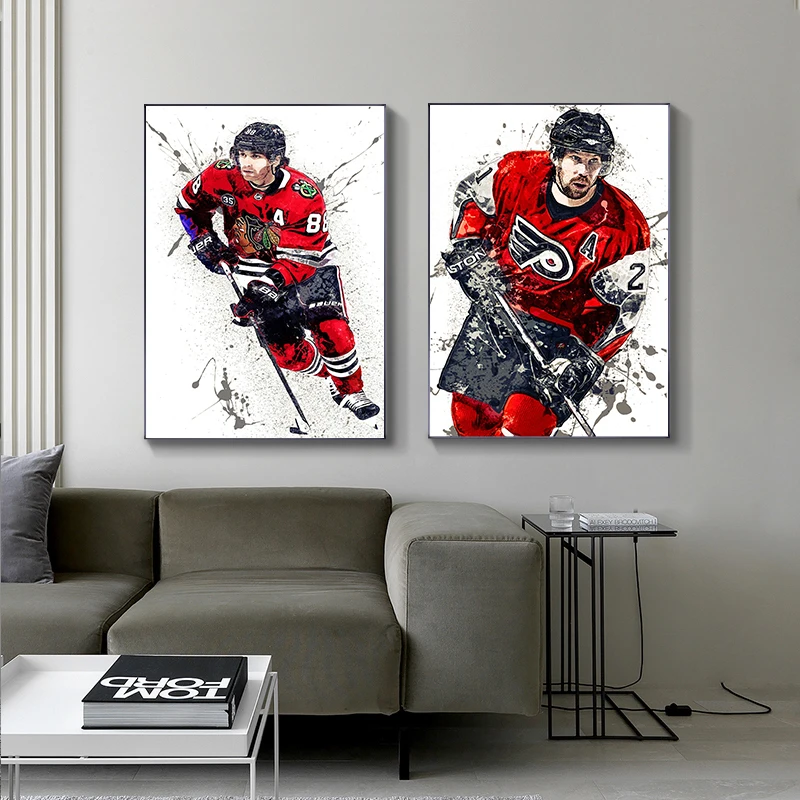 Abstract Ice Hockey Portrait S - Sports Equipment Poster 评论和价格