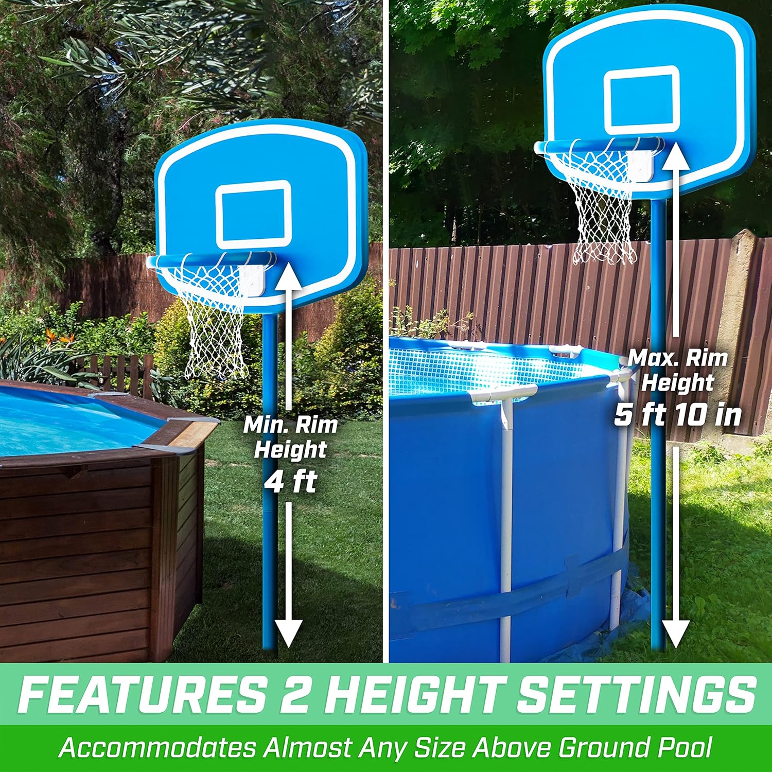 Above Ground Pool Basketball H - Basketball Hoop 评论和价格